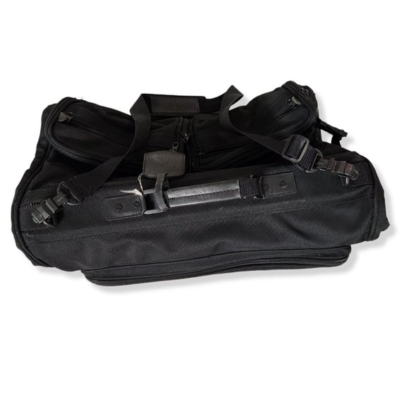 Briggs & Riley Baseline Deluxe Garment Bag Luggage Suitcase Black Leather Nylon - Picture 4 of 13